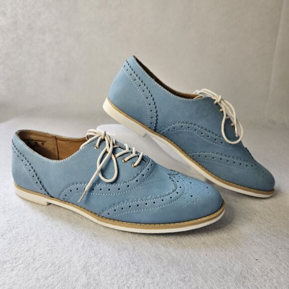 Baby Blue SEVENTEEN Loafer Oxford Sz 7.5M Siciliy NEW - Picture 1 of 7